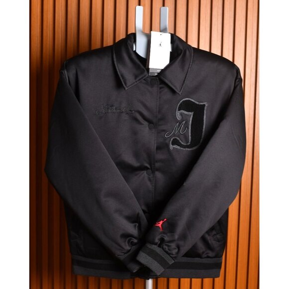 New! Nike Air Jordan Varsity Core Black Jacket for Women | Size: XS | MSRP $175 - Picture 16 of 16